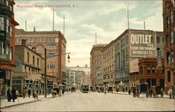 View of Weybosset Street Providence, RI Postcard Postcard