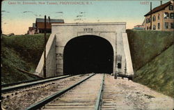 Gano Street Entrance, New Railroad Tunnel Postcard