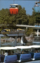 Monorail Trains - "A World on the Move" Disney Postcard Postcard