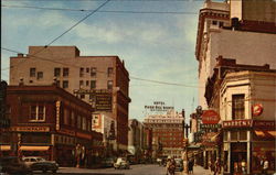 East San Antonio Street, Downtown District El Paso, TX Postcard Postcard