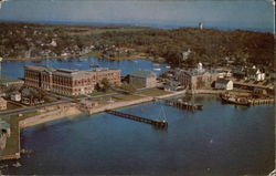 Bird's Eye View of Marine Biological Laboratory in Cape Cod Woods Hole, MA Postcard Postcard