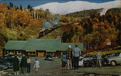 Mt. Washington Cog Railway and Base Station Postcard