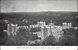 Aerial View of Hazard Quadrangle, Wellesley College Massachusetts Postcard Postcard