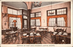 Section of East Side Pheasant Coffee Shop Postcard