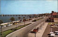 Matanzas Bay Front overlooking Bridge of Lions St. Augustine, FL Postcard Postcard