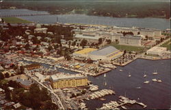 Aerial View of Waterfront Postcard