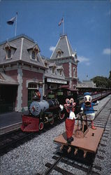 Disneyland - Train Station Postcard