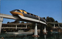 Disneyland - Tomorrowland - The Monorail Postcard Postcard