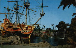 Disneyland - Pirate Ship in Fantasyland Postcard