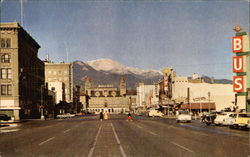 Pikes Peak Avenue, Looking West Colorado Springs, CO Postcard Postcard