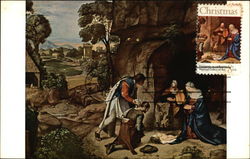 The Adoration of the Shepherds by Giorgione (c.1478-1510) Postcard