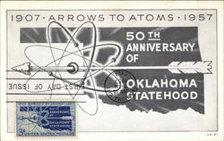 50th Anniversary of Oklahoma Statehood Maximum Cards Postcard Postcard