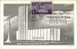 New York Coliseum 1956; Fifth Station International Philatelic Exhibition Maximum Cards Postcard Postcard