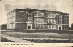 High School Spirit Lake, IA Postcard Postcard