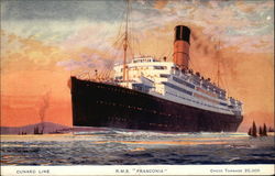 Cunard Line - RMS "Franconia" - Gross Tunnage 20,000 Boats, Ships Postcard Postcard