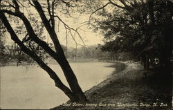 Red River, looking East from Waterworks Fargo, ND Postcard Postcard