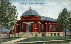 Carnegie Library Kalispell, MT Postcard Postcard