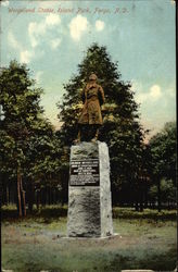 Wergeland Statue in Island Park Fargo, ND Postcard Postcard