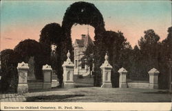 Entrance to Oakland Cemetery Postcard