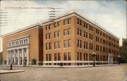 Street View of Auditorium Building Minneapolis, MN Postcard Postcard