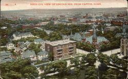 Bird's Eye View of Lincoln Nebraska from Capitol Dome Postcard Postcard