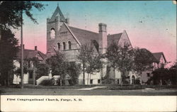 First Congregational Church Fargo, ND Postcard Postcard