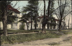 Residences on Lake Avenue Montrose, PA Postcard Postcard