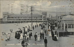 Boardwalk and Million Dollar Pier Atlantic City, NJ Postcard Postcard