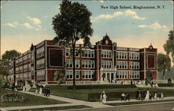 New High School Binghamton, NY Postcard Postcard