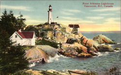 Point Atkinson Lighthouse Vancouver, BC Canada British Columbia Postcard Postcard