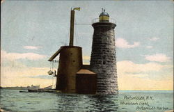 Whaleback Light, Portsmouth Harbor New Hampshire Postcard Postcard