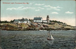 Whitehead Light View from the Water St. George, ME Postcard Postcard