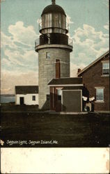 Seguin Light Bath, ME Postcard Postcard