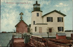 Breakout Light Newport, RI Postcard Postcard