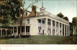 Mt. Vernon Mansion, Va Mount Vernon, VA Postcard Postcard