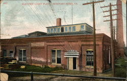 Electric Light Plant Newport News, VA Postcard Postcard