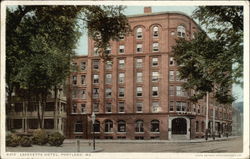 Street View of Lafayette Hotel Postcard