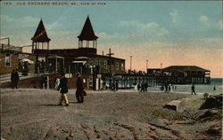 View of Pier from the Beach Old Orchard Beach, ME Postcard Postcard