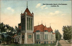 First Universalist Church of the Redeemer Lewiston, ME Postcard Postcard