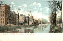 Hill & Bates Mills - Canal VIew Lewiston, ME Postcard Postcard