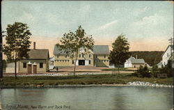 New Barn and Duck Pond Togus, ME Postcard Postcard