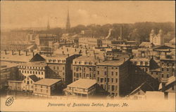 Panorama of Business Section Postcard