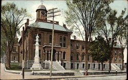 Street View of County Building Postcard