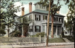 Old Residence of the Hon. Tas. G. Blaine Postcard