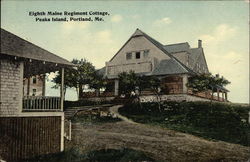 Eighth Maine Regiment Cottage, Peaks Island Portland, ME Postcard Postcard