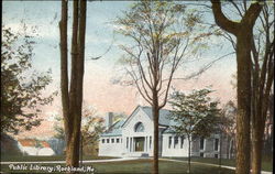 Public Library and Grounds Rockland, ME Postcard Postcard