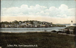 View of Lubec from Campobello, NB Postcard