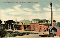 Lewiston Bleachery and Dye Works Maine Postcard Postcard