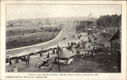 Maine State Fair - Track and Grand Stand Lewiston, ME Postcard Postcard