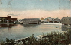 Town View from the Saco River Postcard